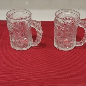 Crystal Clear Glass Batman Forever Mugs Set Of 2
